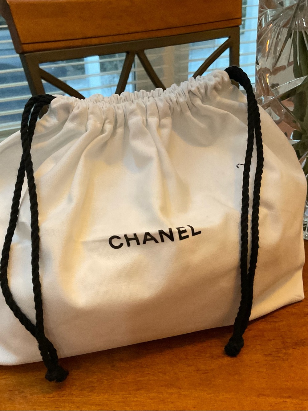 CHANEL White Dust Bag AUTHENTIC NWT